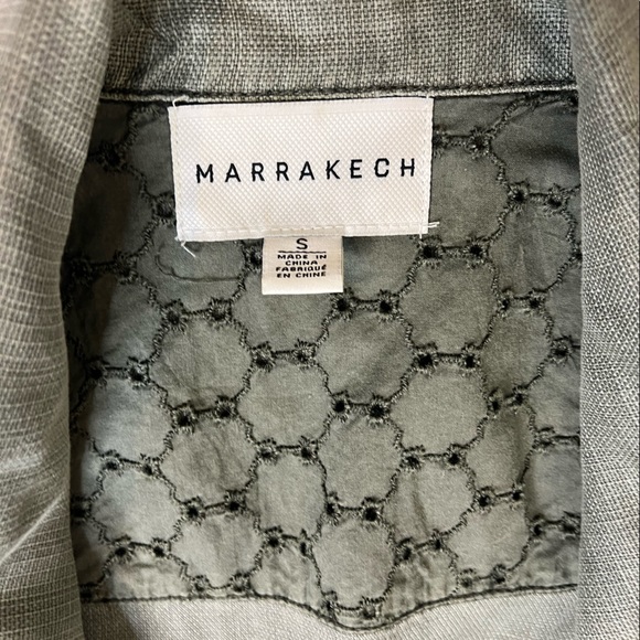 Marrakech Anthropologie Green Drapey Vest Small - Picture 6 of 8